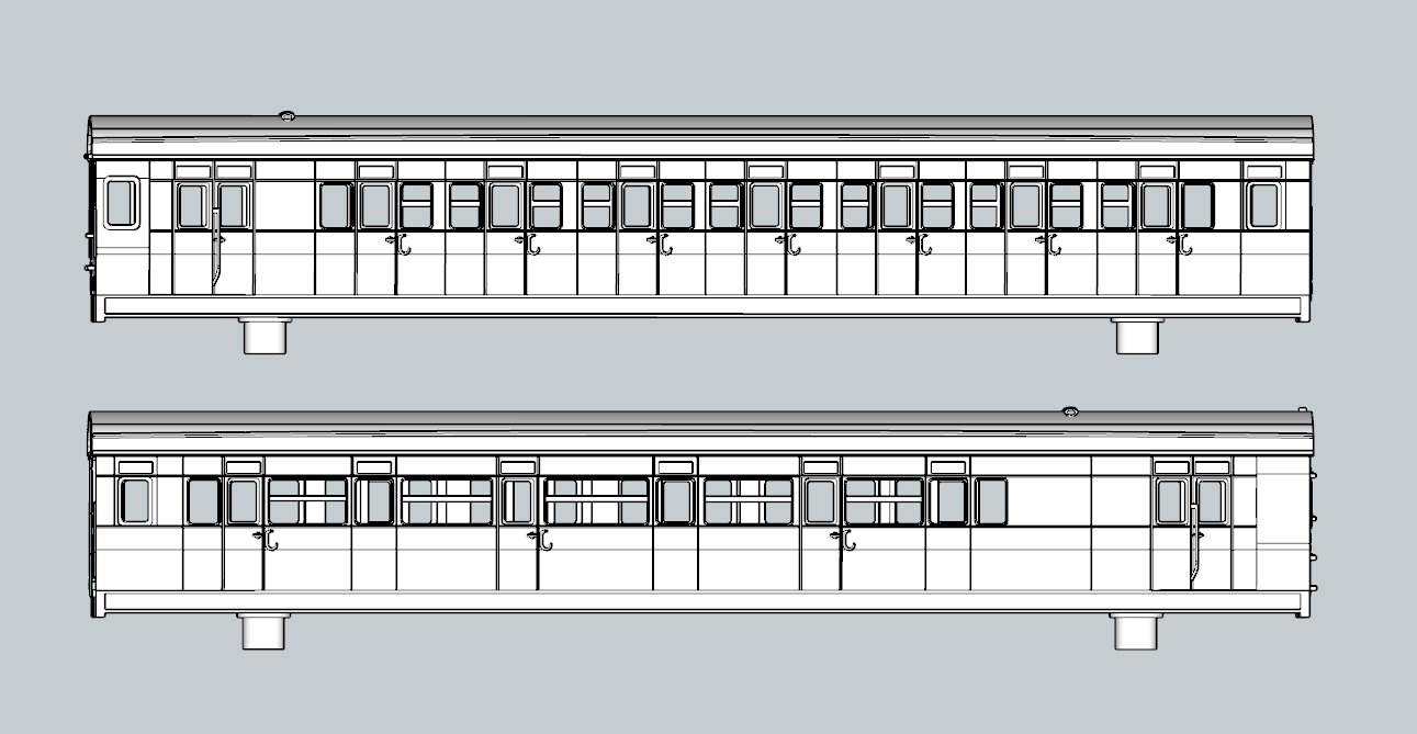 (image for) (N) LSWR Ironclad Push-Pull Set Coach Bundle